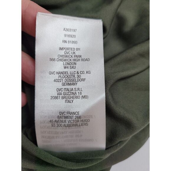 H by Halston green and black stripe dress,‎ size MP - Picture 3 of 8